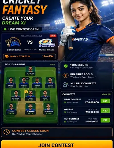 Odds7771 (odds 7771) fantasy cricket & matchday visual 3